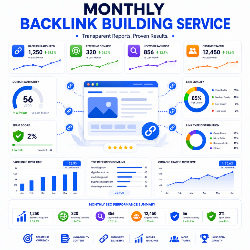Monthly Backlink Building Service: What It Is and Why Your Site Needs One