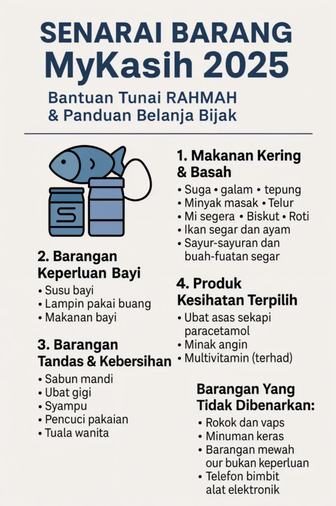 Apa yang Tidak Boleh Dibeli dengan Dana MyKasih 2025?