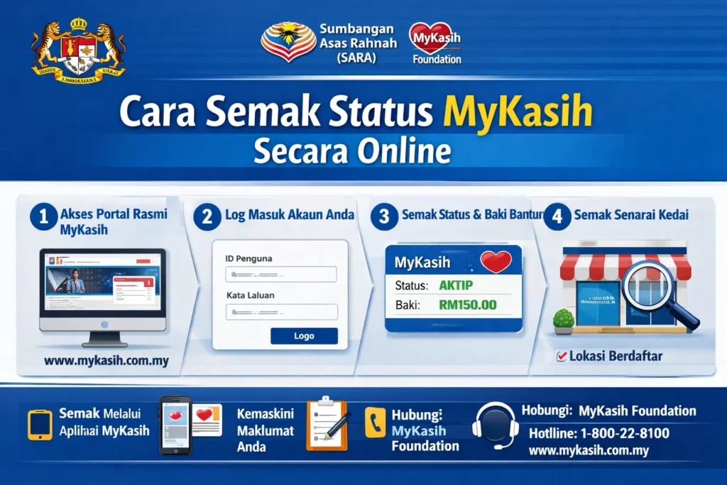 Cara Semak Status MyKasih Secara Online