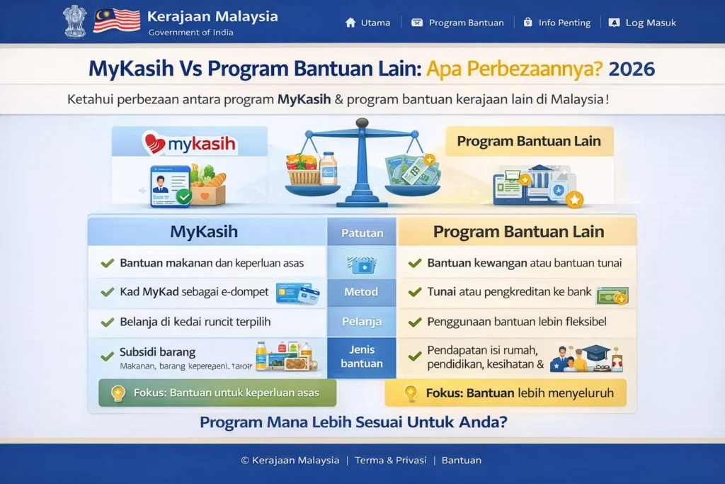 MyKasih Vs Program Bantuan Lain: Apa Perbezaannya? 2026