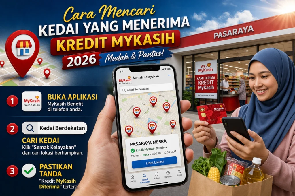 Cara Mencari Kedai Yang Menerima Kredit MyKasih 2026