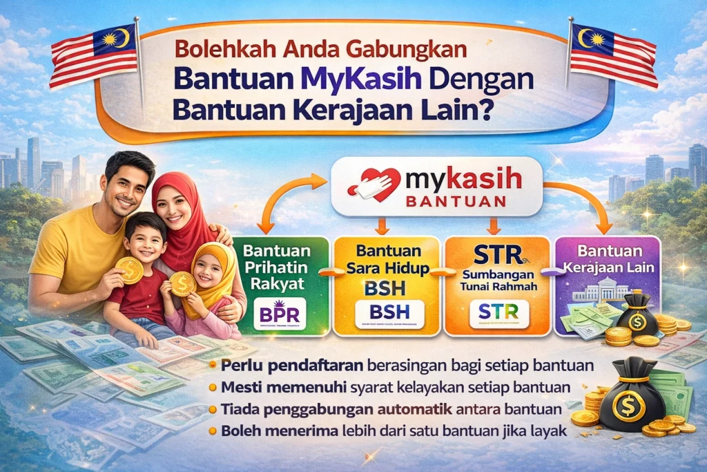Bolehkah Gabungkan Bantuan MyKasih Dengan Bantuan Lain?