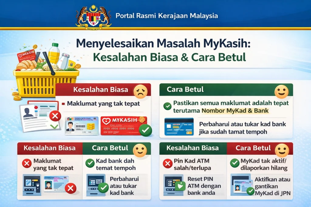 Menyelesaikan Masalah MyKasih: Kesalahan Biasa & Cara Betul