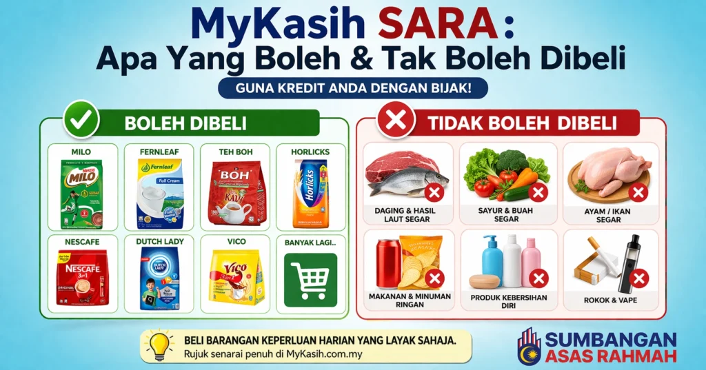 MyKasih SARA: Apa Yang Boleh & Tak Boleh Dibeli