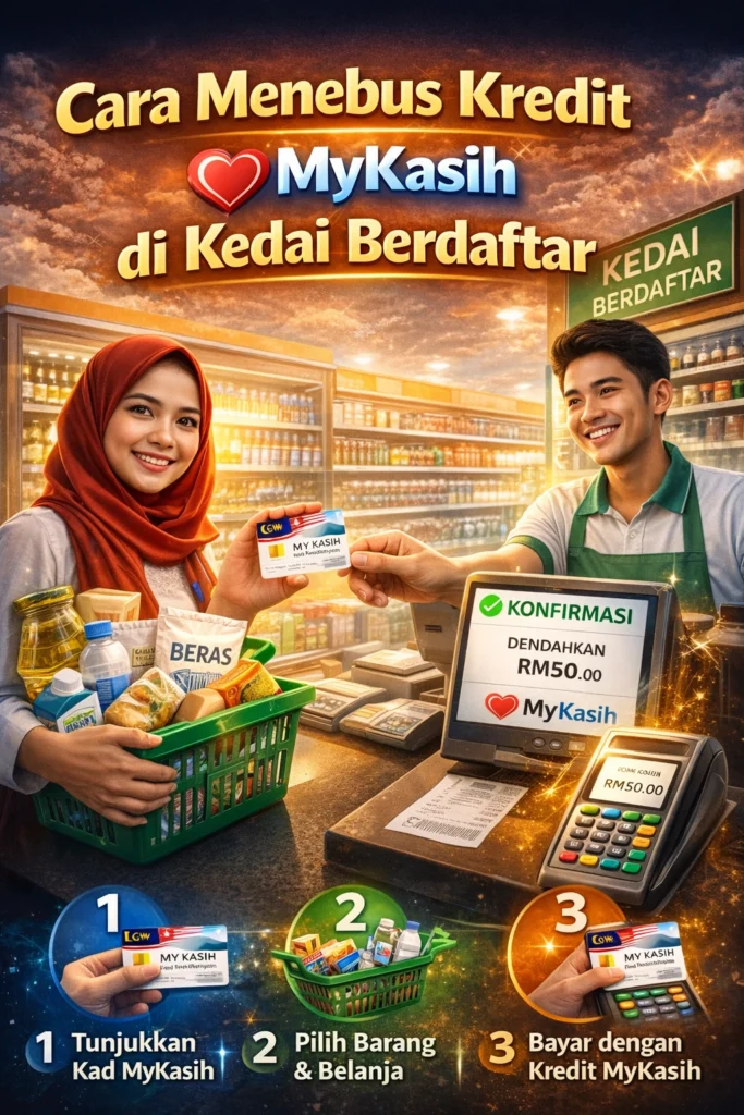 Cara Menebus Kredit MyKasih di Kedai Berdaftar