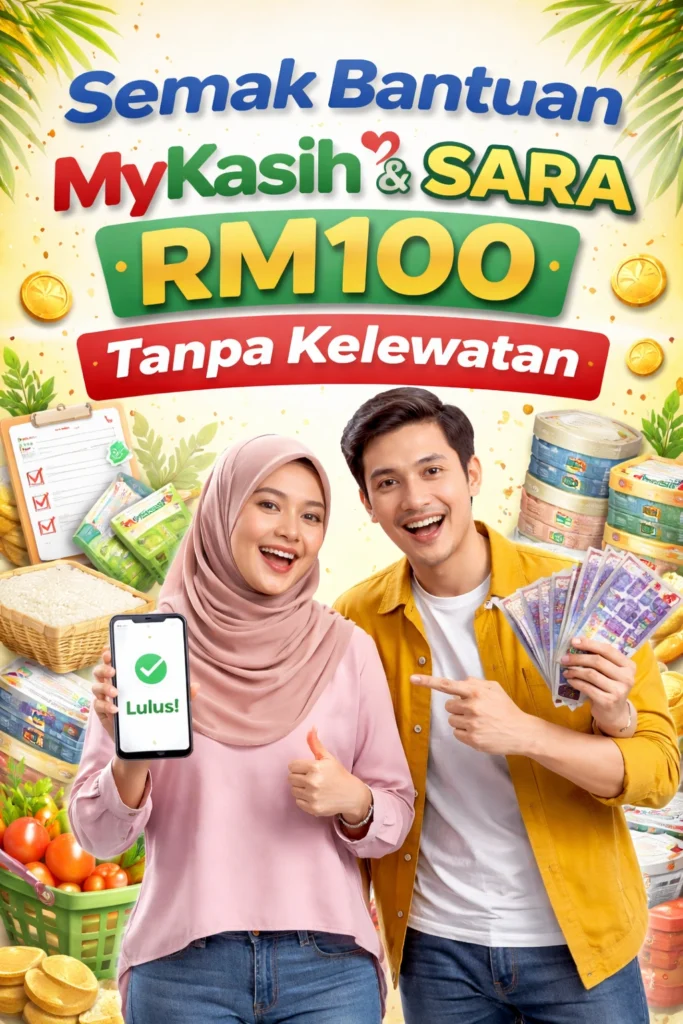 Semak Bantuan MyKasih & SARA RM100 Tanpa Kelewatan