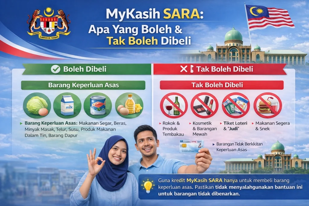 MyKasih SARA: Apa Yang Boleh & Tak Boleh Dibeli