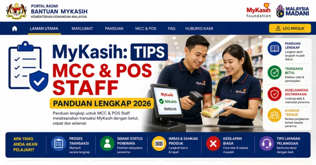 MyKasih: Tips MCC & POS Staff – Panduan Lengkap 2026