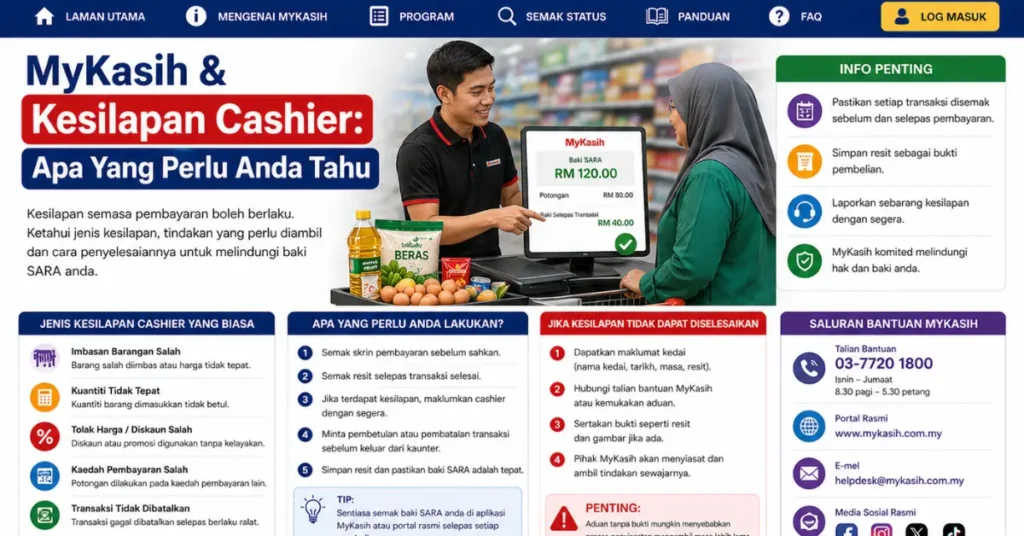 MyKasih & Kesilapan Cashier: Apa Yang Perlu Anda Tahu