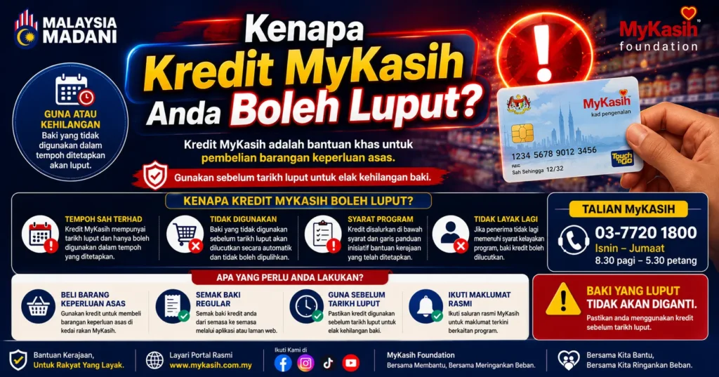 Kenapa Kredit MyKasih Anda Boleh Luput?