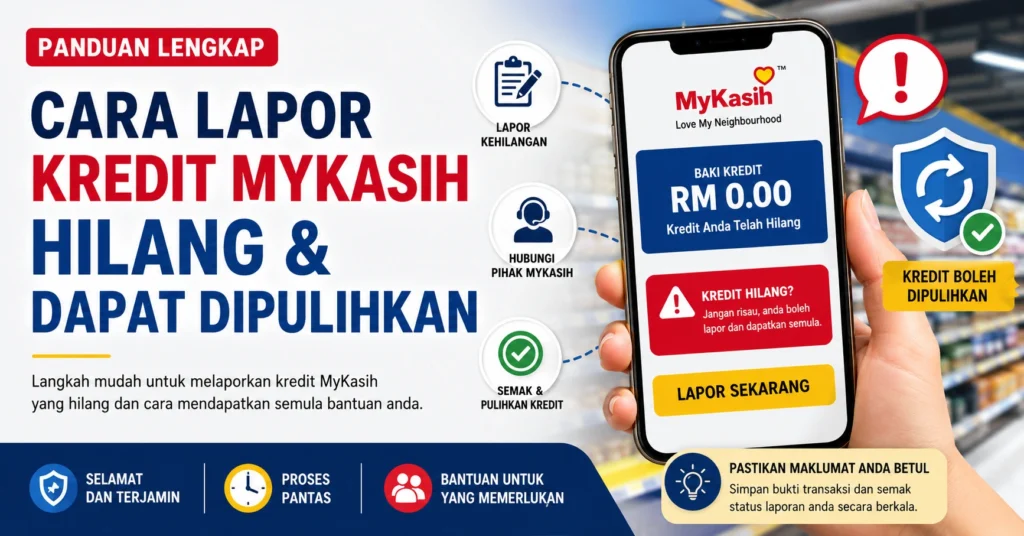 Cara Lapor Kredit MyKasih Hilang & Dapat Dipulihkan