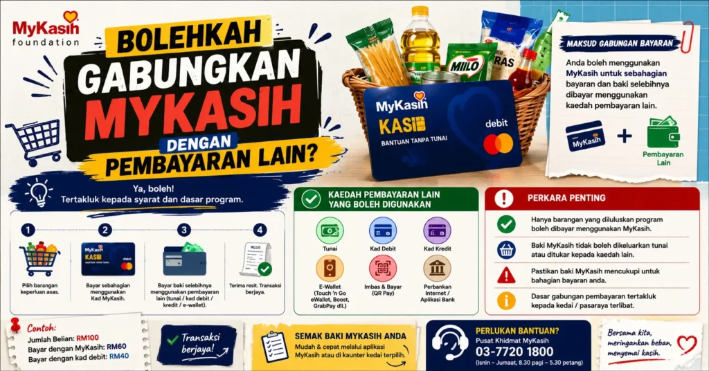 Bolehkah Gabungkan MyKasih dengan Pembayaran Lain?