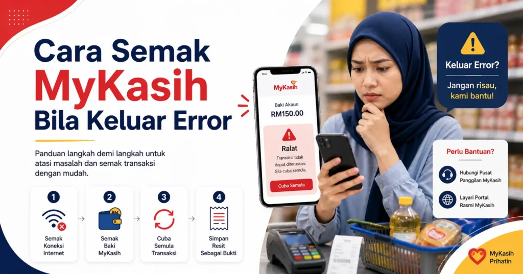 Cara Semak MyKasih Bila Keluar Error
