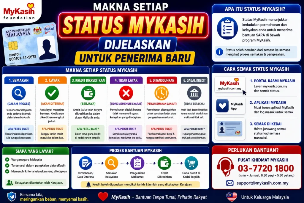 Makna Setiap Status MyKasih Dijelaskan Untuk Penerima Baru