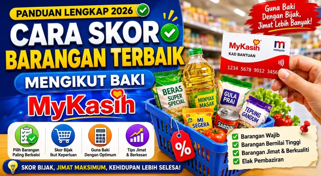 Cara Skor Barangan Terbaik Mengikut Baki MyKasih Anda