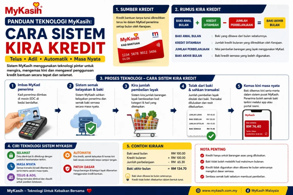 Panduan Teknologi MyKasih: Cara Sistem Kira Kredit