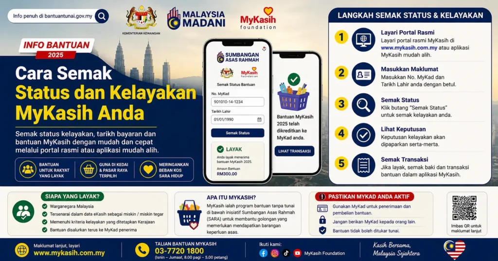 Cara Semak Status dan Kelayakan MyKasih Anda