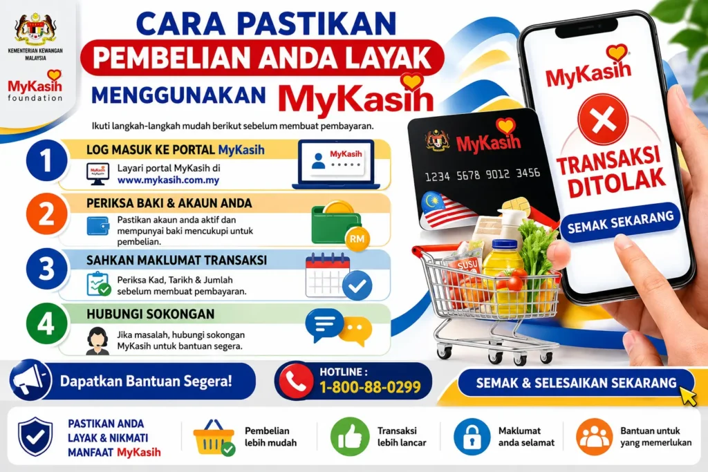 Cara Pastikan Pembelian Anda Layak Menggunakan MyKasih