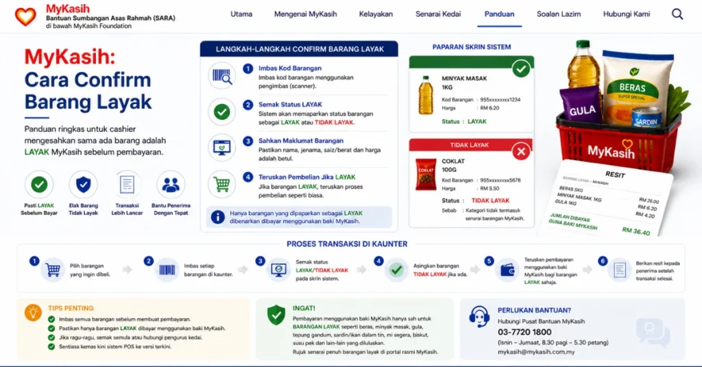 MyKasih: Cara Confirm Barang Layak