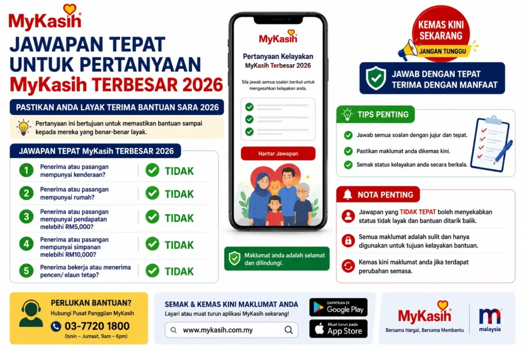 Jawapan Tepat Untuk Pertanyaan MyKasih Terbesar 2026