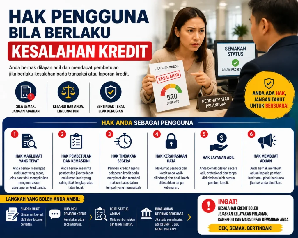 Hak Pengguna Bila Berlaku Kesalahan Kredit